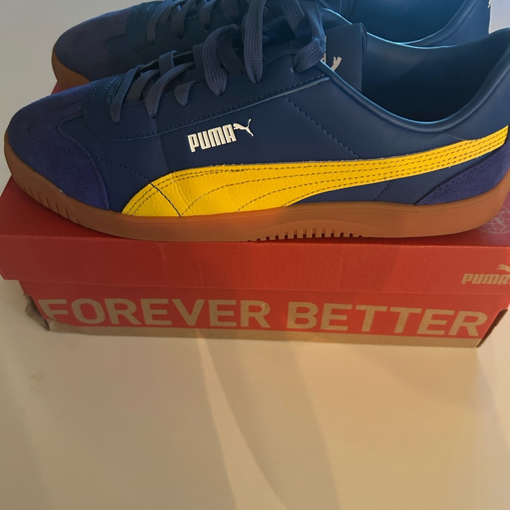 Puma Royal Blue and Vibrant Yellow Shoes